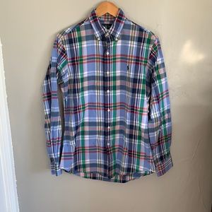 Ralph Lauren plaid custom fit long sleeve